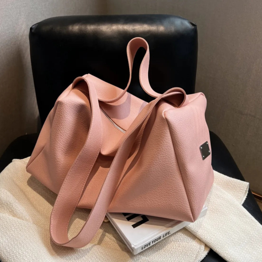 Bolso tote para mujer de piel sintética gran capacidad estilo casual - Andrea