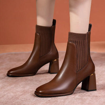 Botines tacón ancho elástico - Erendira