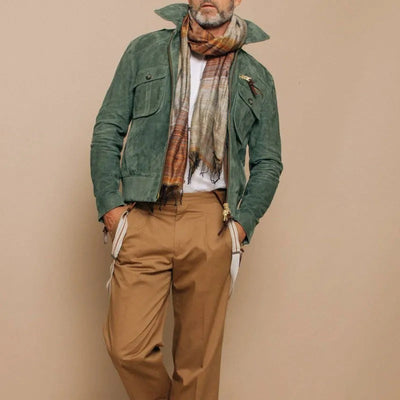 Chaqueta hombre ante sintético cremallera bolsillos - Laurent