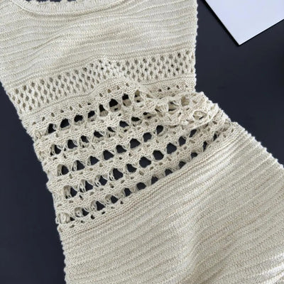Vestido midi de punto calado ajustado - Danira