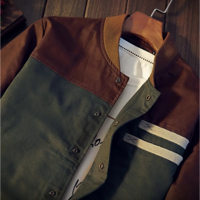 Chaqueta de hombre con diseño bicolor casual - Nael