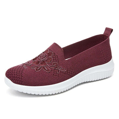 Zapatillas ortopédicos mujer transpirables bordado floral - Nerea