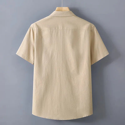 Camisa manga corta para hombre de algodón estilo utilitario - Bruno