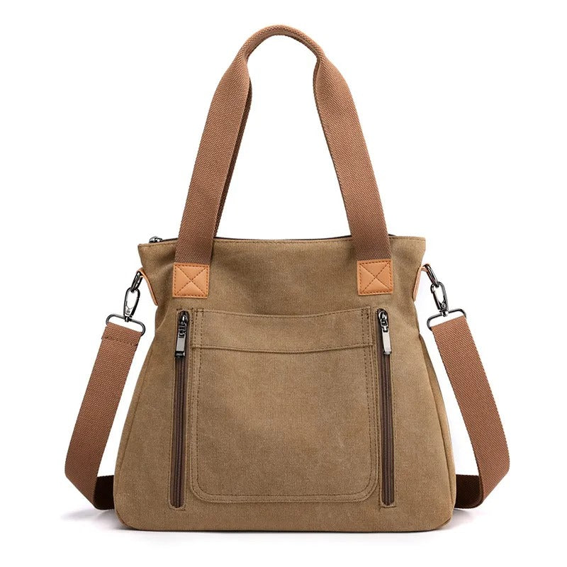 Bolso tote para mujer de lona resistente estilo casual con asas dobles - Marisol