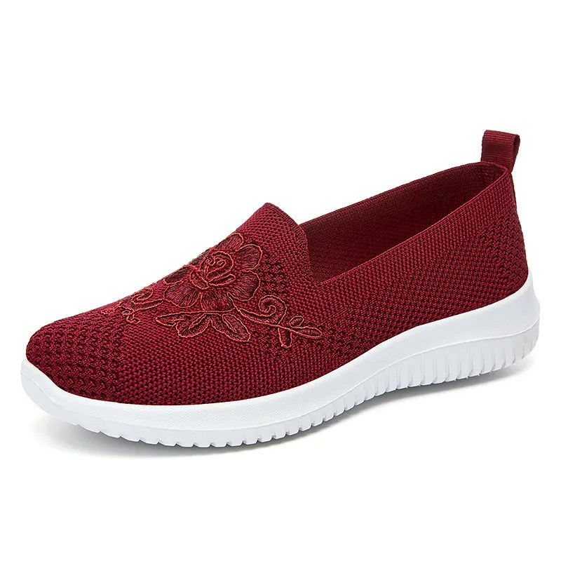 Zapatillas ortopédicos mujer transpirables bordado floral - Nerea