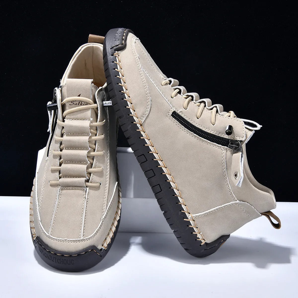 Zapatillas hombre piel sintética cierre lateral estilo urbano - Aksel