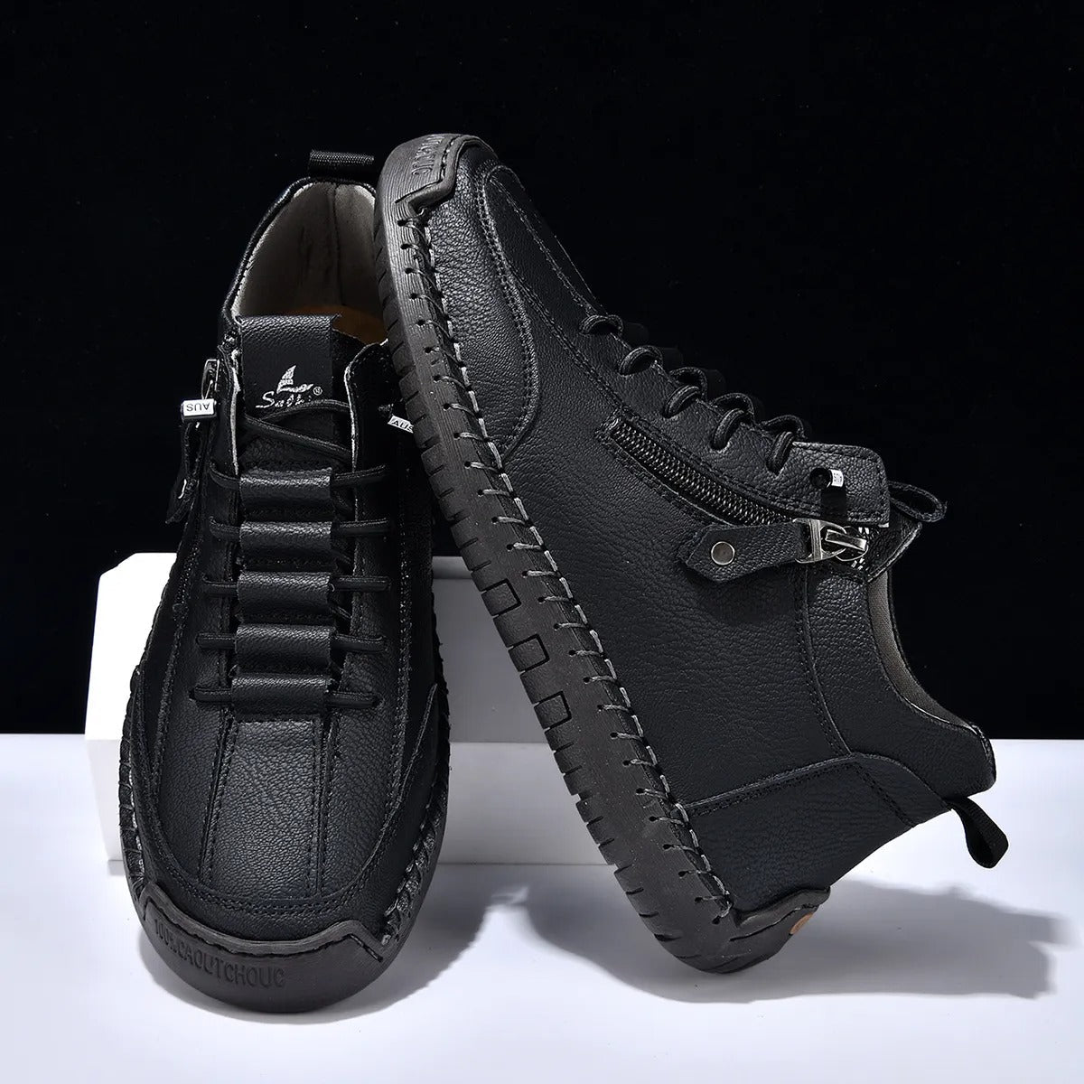 Zapatillas hombre piel sintética cierre lateral estilo urbano - Aksel