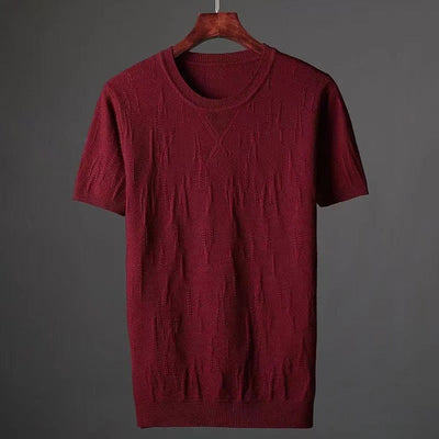 Camiseta entallada de punto fino para hombre - Einar