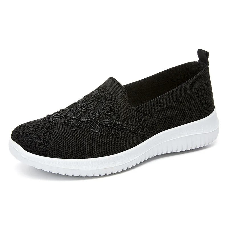 Zapatillas ortopédicos mujer transpirables bordado floral - Nerea