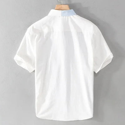 Camisa manga corta para hombre contraste patchwork - Elian