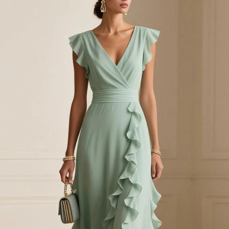 Vestido largo volantes mujer - Isolda