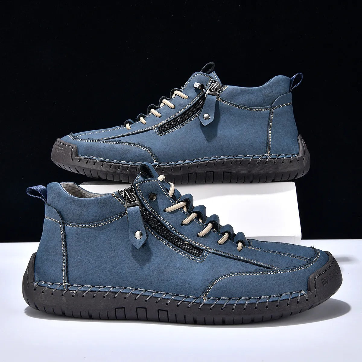 Zapatillas hombre piel sintética cierre lateral estilo urbano - Aksel