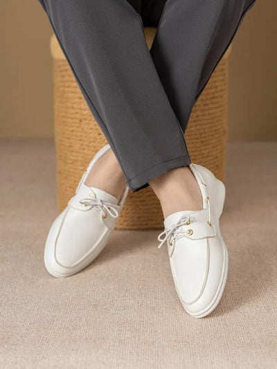 Mocasines de hombre en piel sintética con detalle de cordones - Carlos