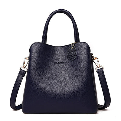 Bolso de hombro para mujer de piel sintética texturizada estilo estructurado - Fabienne