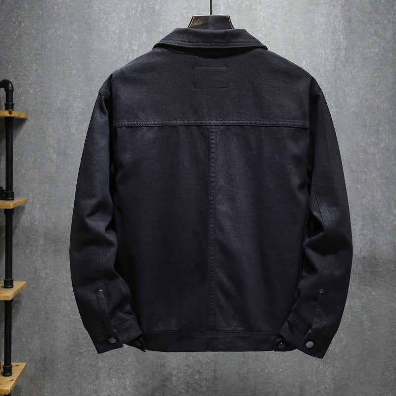 Chaqueta negra hombre estilo utilitario bolsillos grandes - Hektor