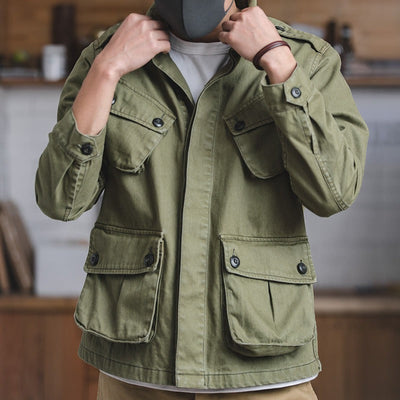 Chaqueta estilo militar hombre bolsillos con solapa - Enrik