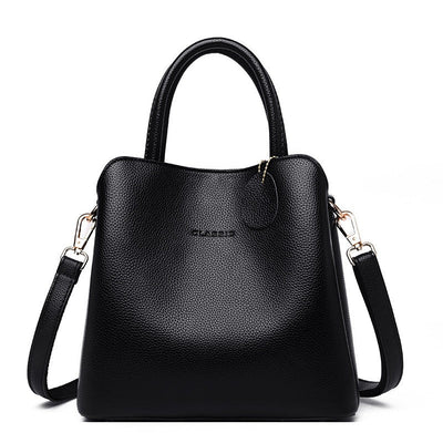 Bolso de hombro para mujer de piel sintética texturizada estilo estructurado - Fabienne