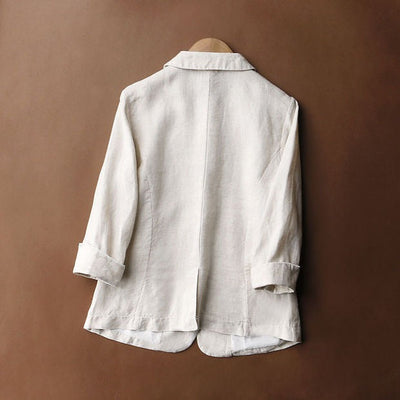Blazer casual de lino para mujer - Amara