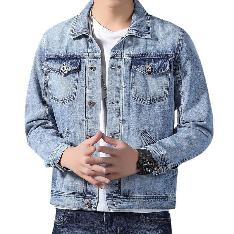 Chaqueta vaquera hombre clásica bolsillos frontales - Byron