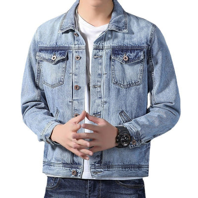 Chaqueta vaquera hombre clásica bolsillos frontales - Byron