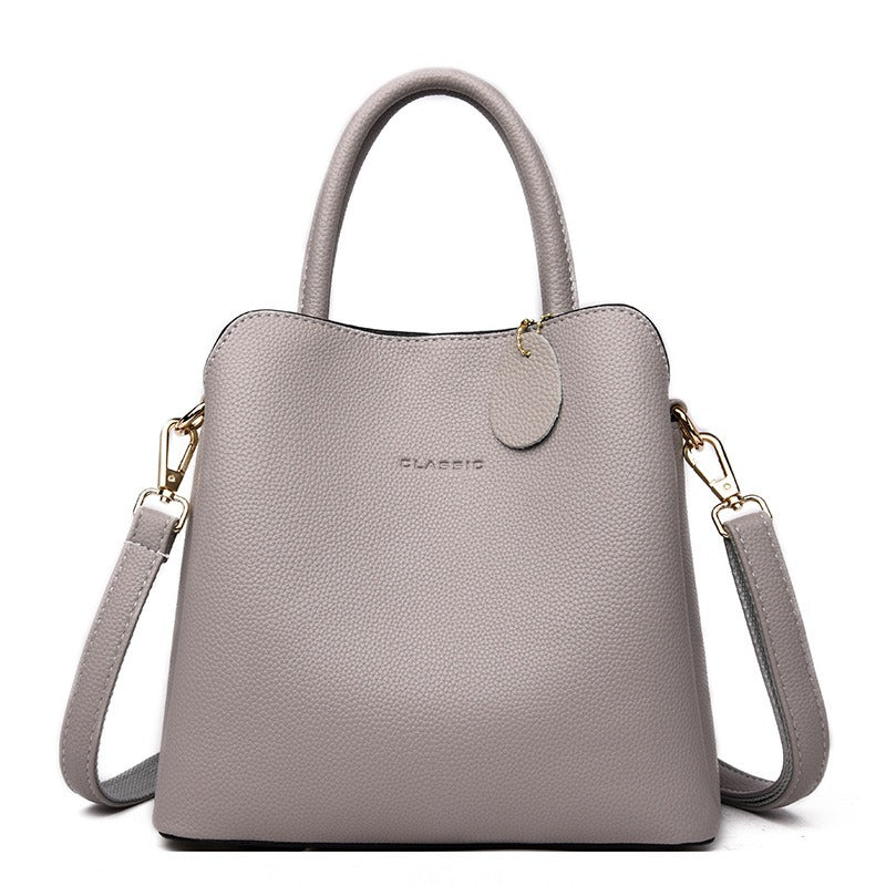 Bolso de hombro para mujer de piel sintética texturizada estilo estructurado - Fabienne