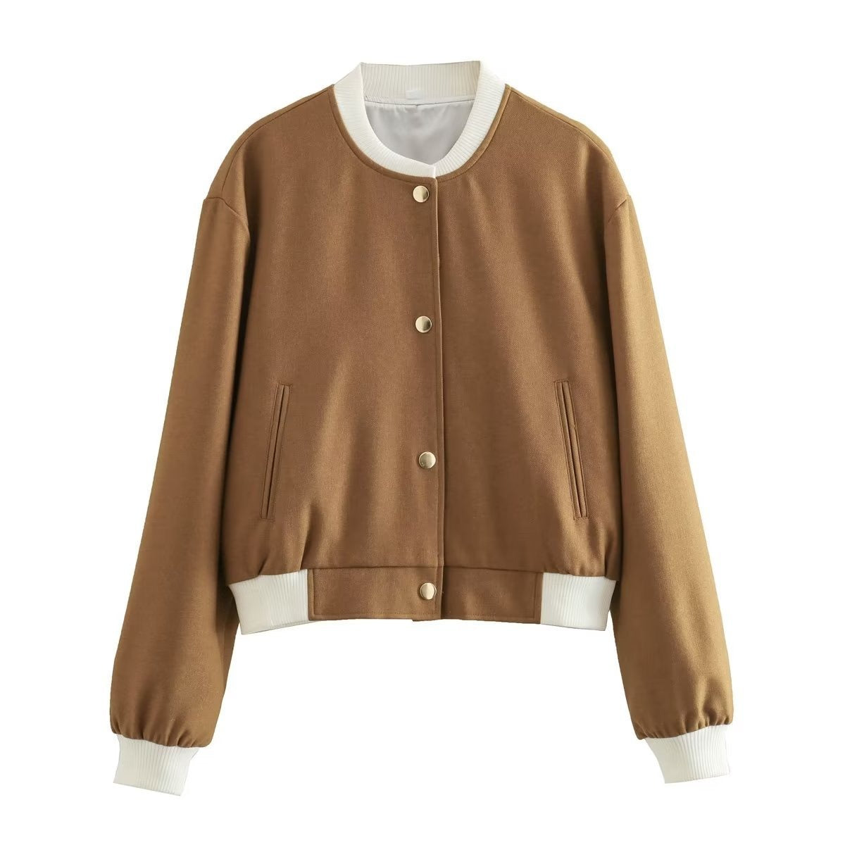 Chaqueta corta mujer diseño casual con botones metálicos - Liora