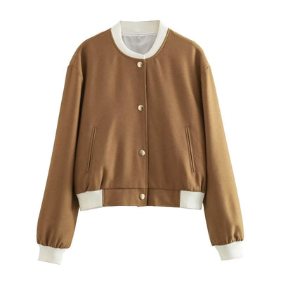 Chaqueta corta mujer diseño casual con botones metálicos - Liora