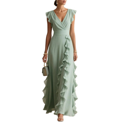 Vestido largo volantes mujer - Isolda