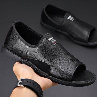 Sandalias para hombre de cuero sintético diseño cerrado transpirable - Jacinto