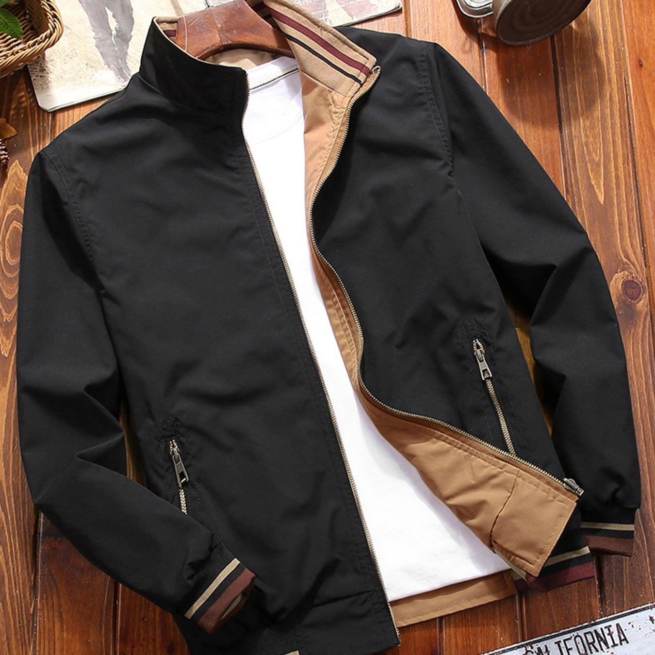 Chaqueta hombre ligera casual cremallera – Maldini