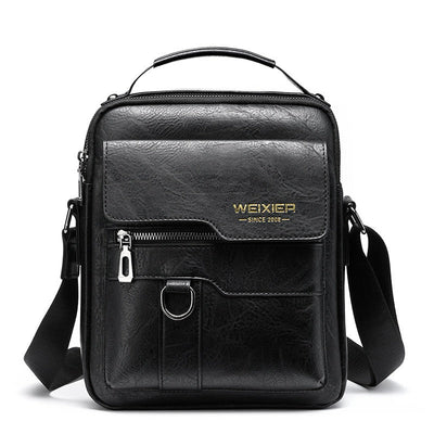 Bandolera para hombre de piel sintética estilo ejecutivo vertical - Laurent