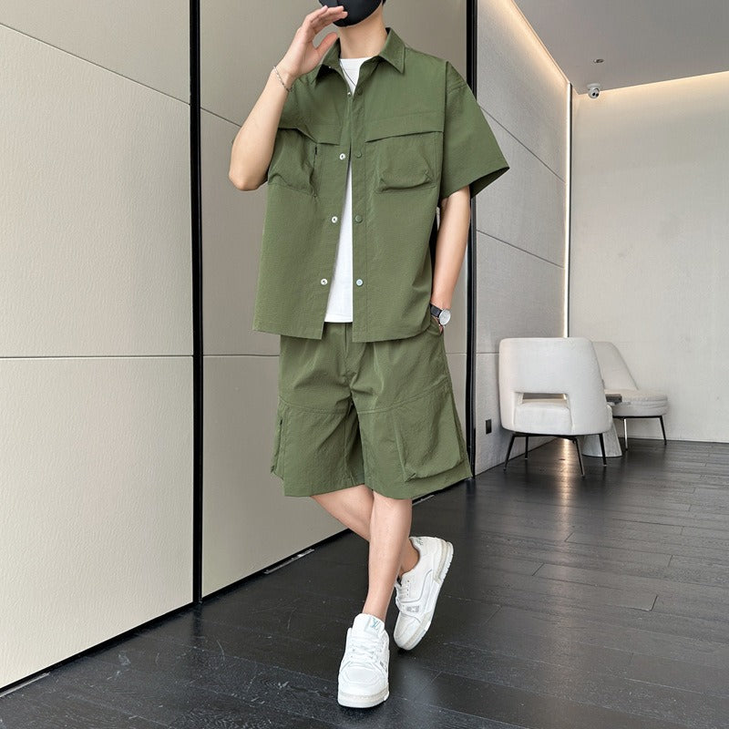 Conjunto verano para hombre bolsillos utilitarios estilo relajado - Kenji