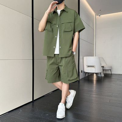 Conjunto verano para hombre bolsillos utilitarios estilo relajado - Kenji