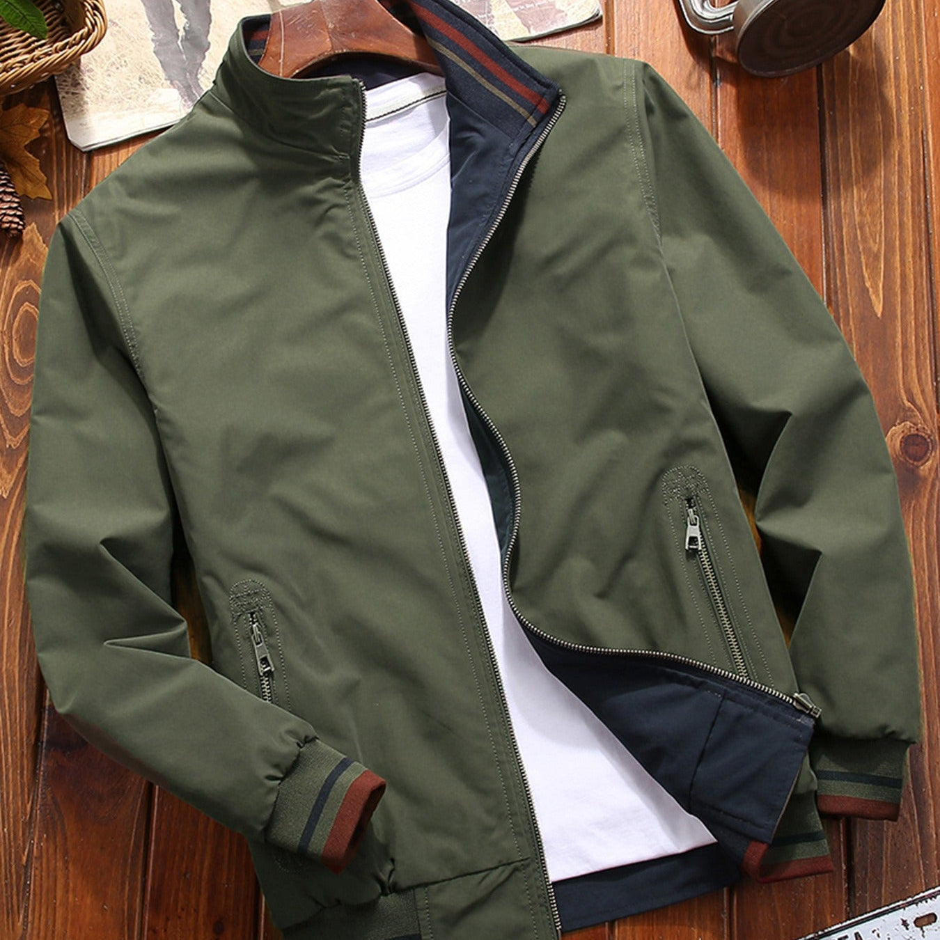 Chaqueta hombre ligera casual cremallera – Maldini