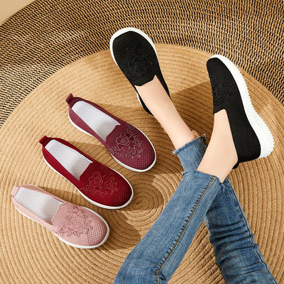 Zapatillas ortopédicos mujer transpirables bordado floral - Nerea