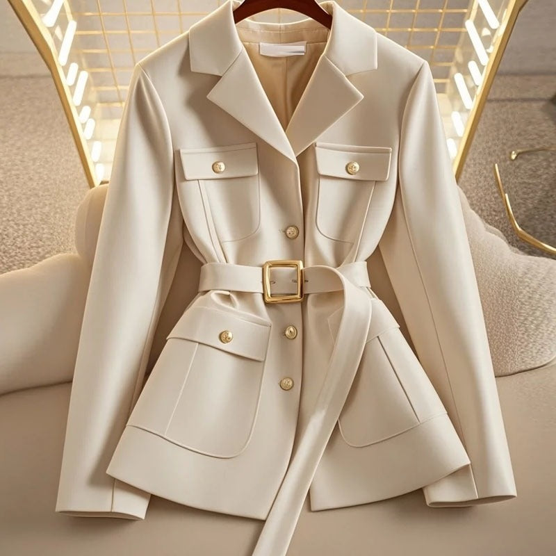 Blazer mujer con cinturón y bolsillos - Lorane