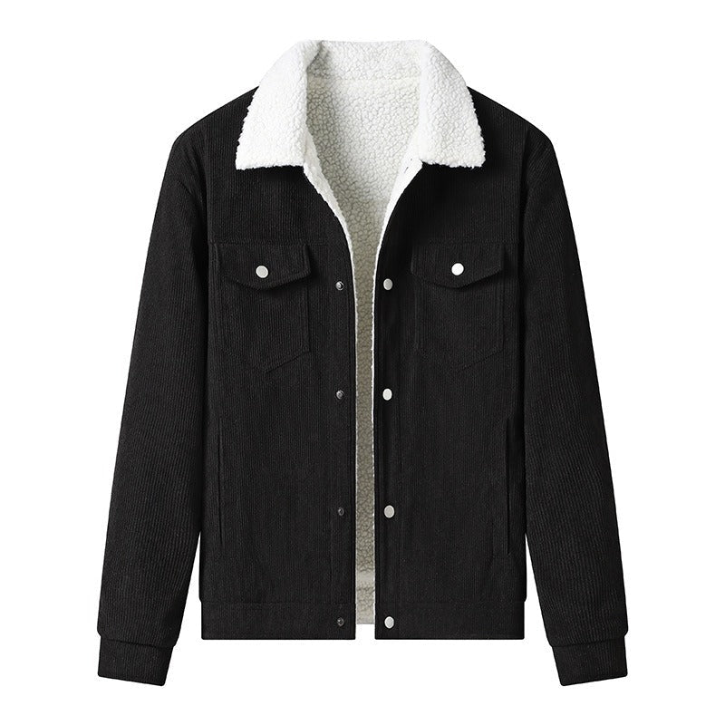 Chaqueta hombre pana forrada con borrego estilo casual - Alain