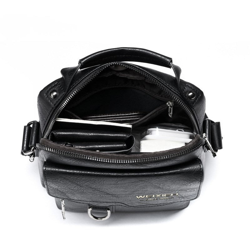 Bandolera para hombre de piel sintética estilo ejecutivo vertical - Laurent
