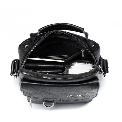 Bandolera para hombre de piel sintética estilo ejecutivo vertical - Laurent
