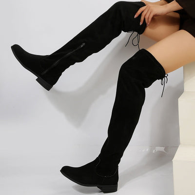 Botas mujer altas ante sintético estilo sobre la rodilla - Lianne