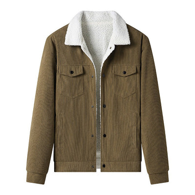 Chaqueta hombre pana forrada con borrego estilo casual - Alain
