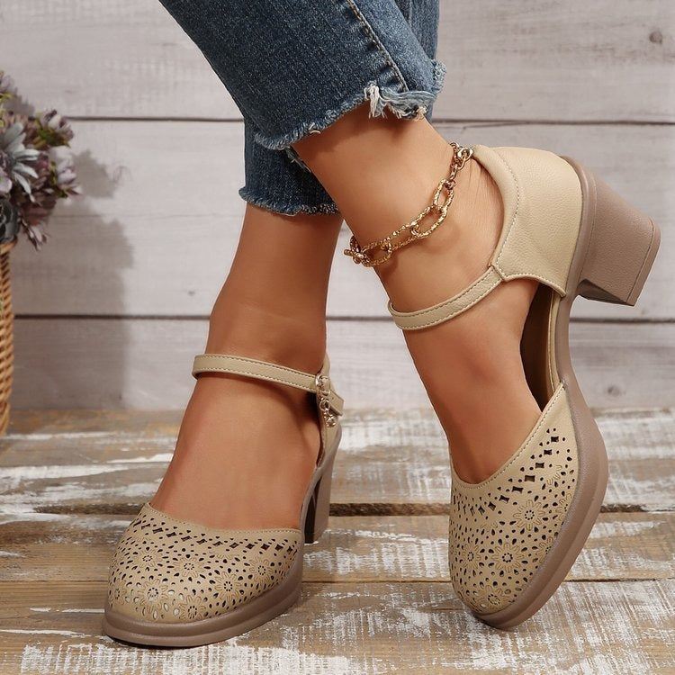 Botines mujer piel sintética hebilla decorativa estilo casual - Noelia