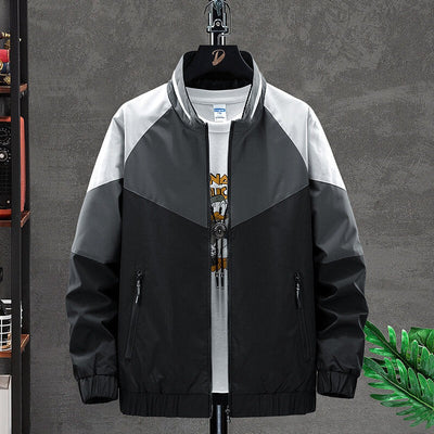 Chaqueta deportiva con cremallera y bloques de color - Axton