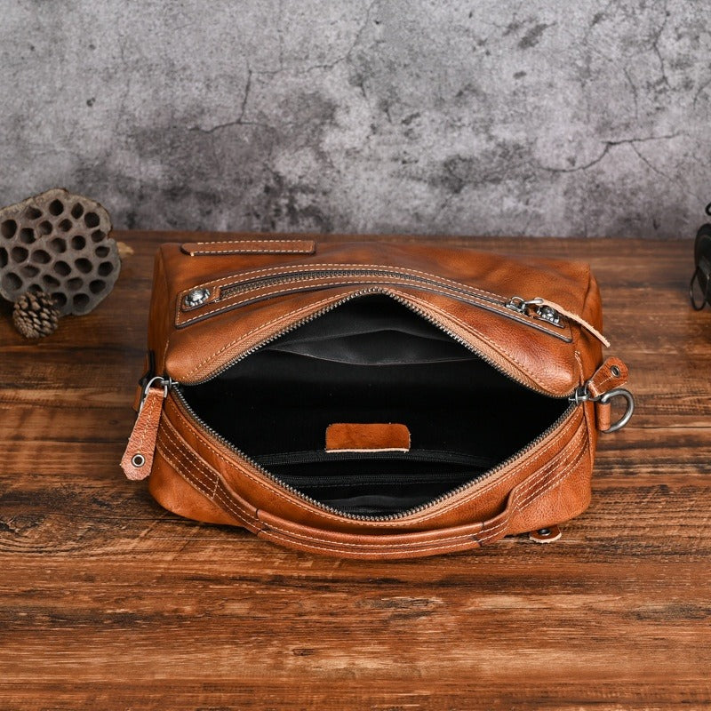 Bolso de mano hombre piel sintética diseño urbano compacto - Laurent