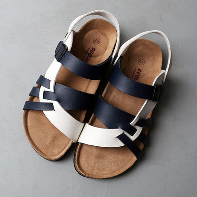 Sandalias de cuero para hombre estilo romano con tiras cruzadas - Bastien