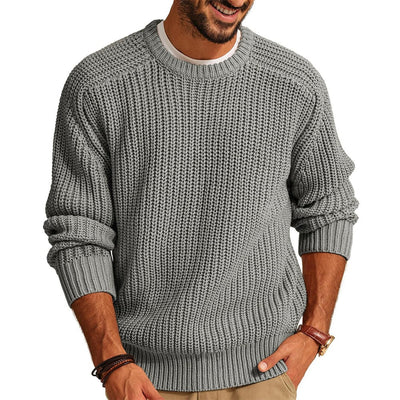 Jersey hombre punto grueso cuello redondo - Levik
