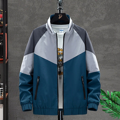 Chaqueta deportiva con cremallera y bloques de color - Axton