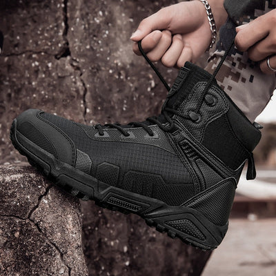 Botas hombre antideslizantes caña media estilo táctico - Rexton