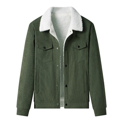 Chaqueta hombre pana forrada con borrego estilo casual - Alain