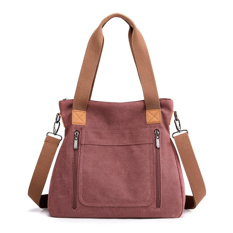 Bolso tote para mujer de lona resistente estilo casual con asas dobles - Marisol